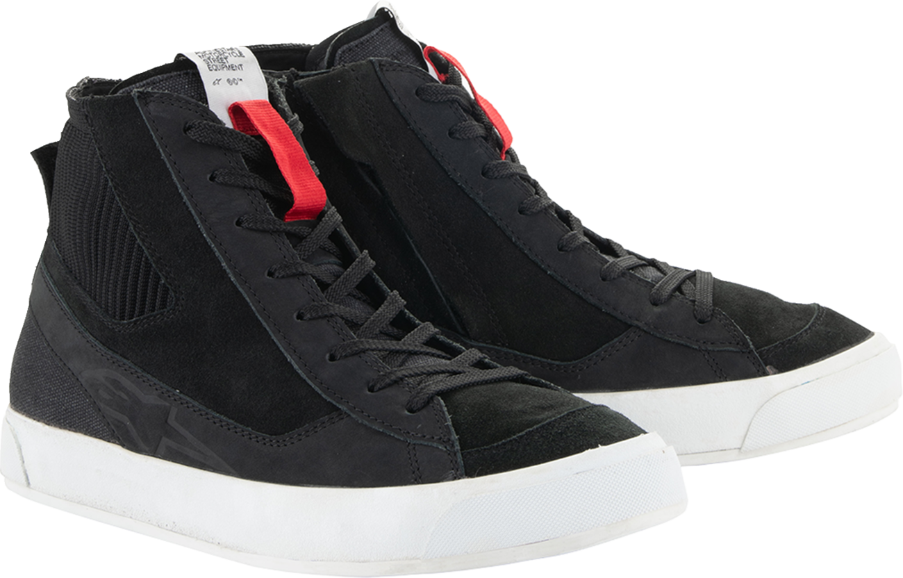 Alpinestars Stated Shoes - Black US 9.5 / EU 42.5 | Durable Nubuck and Canvas Motorcycle Footwear