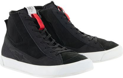 Alpinestars Stated Shoes - Black US 9.5 / EU 42.5 | Durable Nubuck and Canvas Motorcycle Footwear