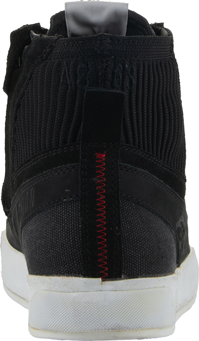 Alpinestars Stated Shoes - Black US 9.5 / EU 42.5 | Durable Nubuck and Canvas Motorcycle Footwear