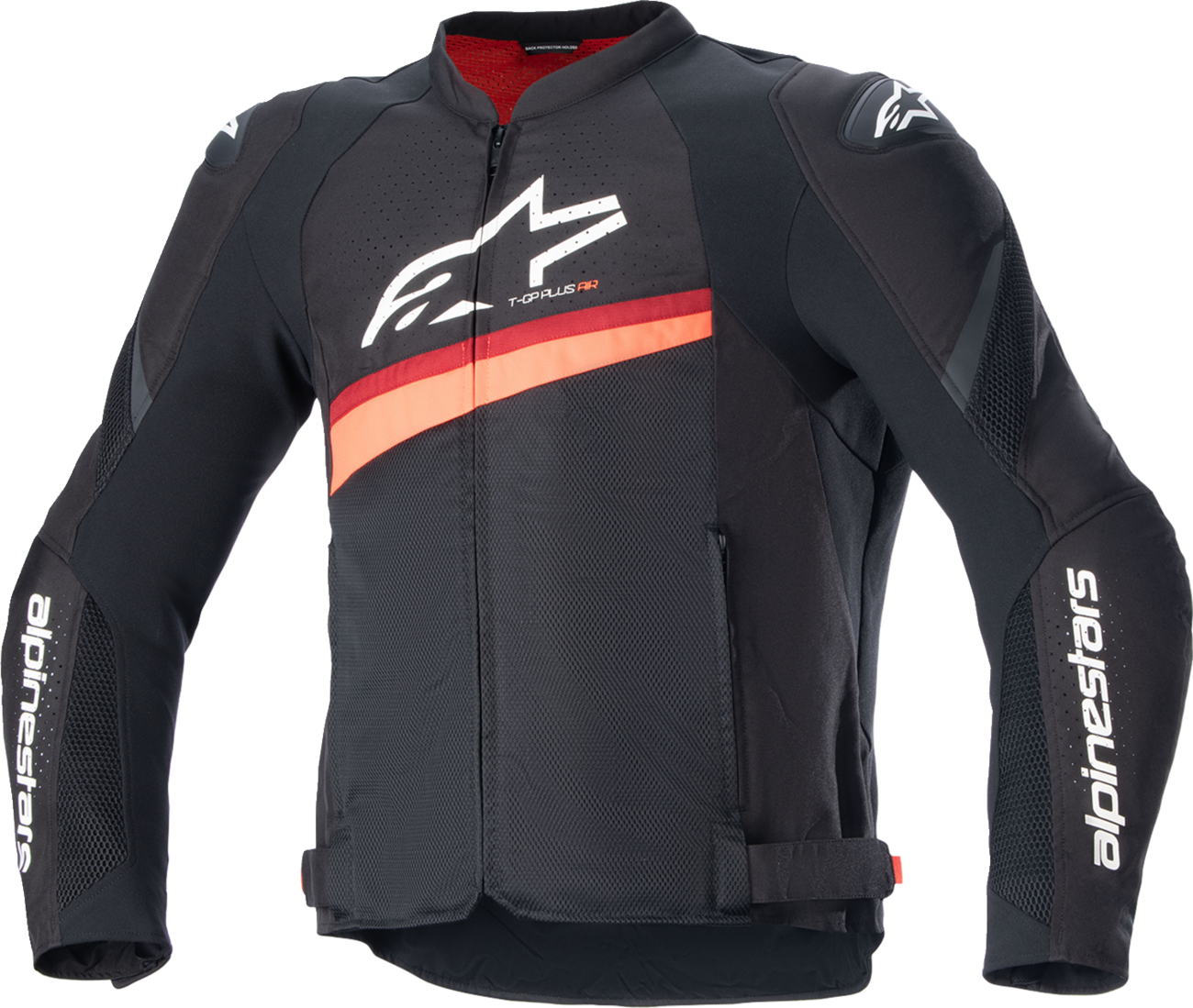 Alpinestars T-GP Plus R v4 Airflow Motorcycle Jacket - Black/Red Fluo, Small (Part #3300624-1030-S)