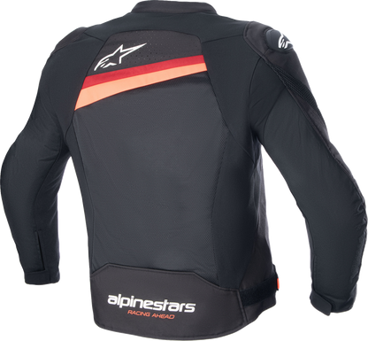 Alpinestars T-GP Plus R v4 Airflow Motorcycle Jacket - Black/Red Fluo, Small (Part #3300624-1030-S)