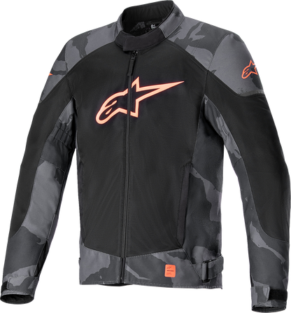 Alpinestars T-SP X Superair Jacket - Gray Camo/Red Fluo Medium (Part Number 3302022-9133-M)