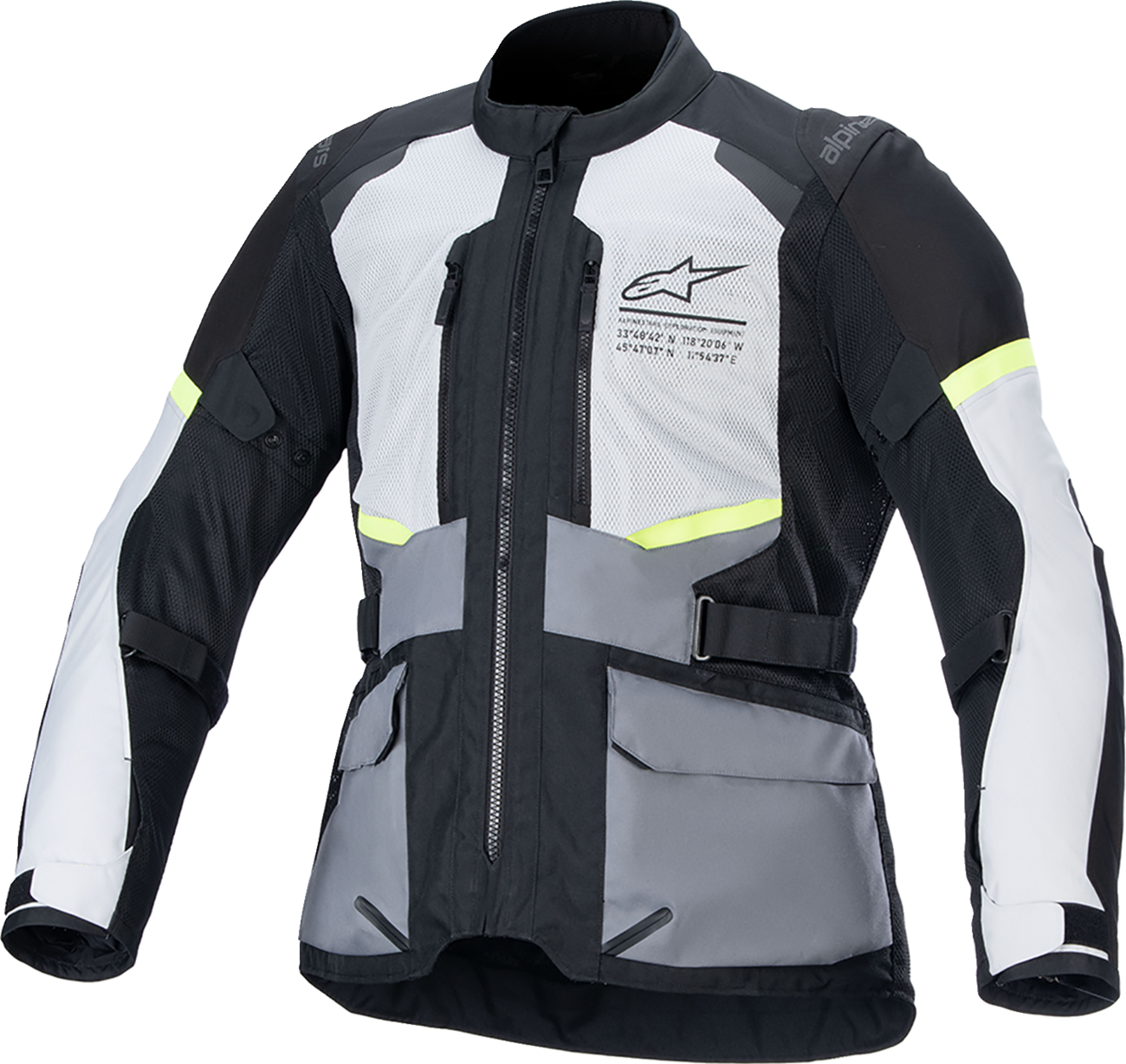 Alpinestars Andes Air Drystar® Jacket - Ice Gray/Dark Gray/Black, XL (Part #3207924-9191)