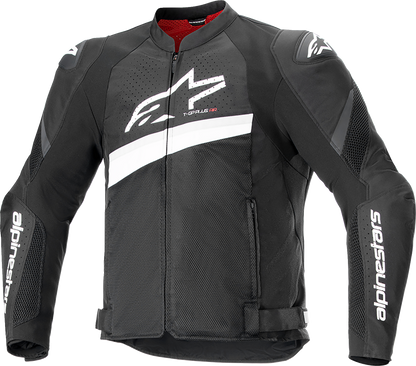 Alpinestars T-GP Plus R v4 Airflow Motorcycle Jacket - Black/White, Small (Part No. 3300624-12-S)