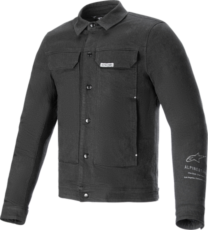 Alpinestars Garage Jacket Smoke Gray Large - Modern Urban Motorcycle Denim with Armor