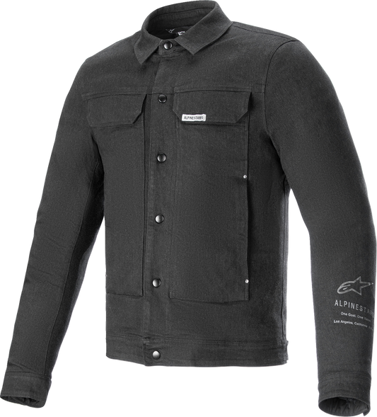 Alpinestars Garage Jacket - Smoke Gray, XL | Modern Urban Motorcycle Denim with Armor