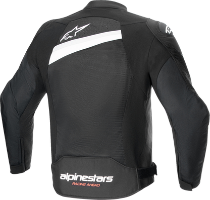 Alpinestars T-GP Plus R v4 Airflow Motorcycle Jacket - Black/White, Small (Part No. 3300624-12-S)