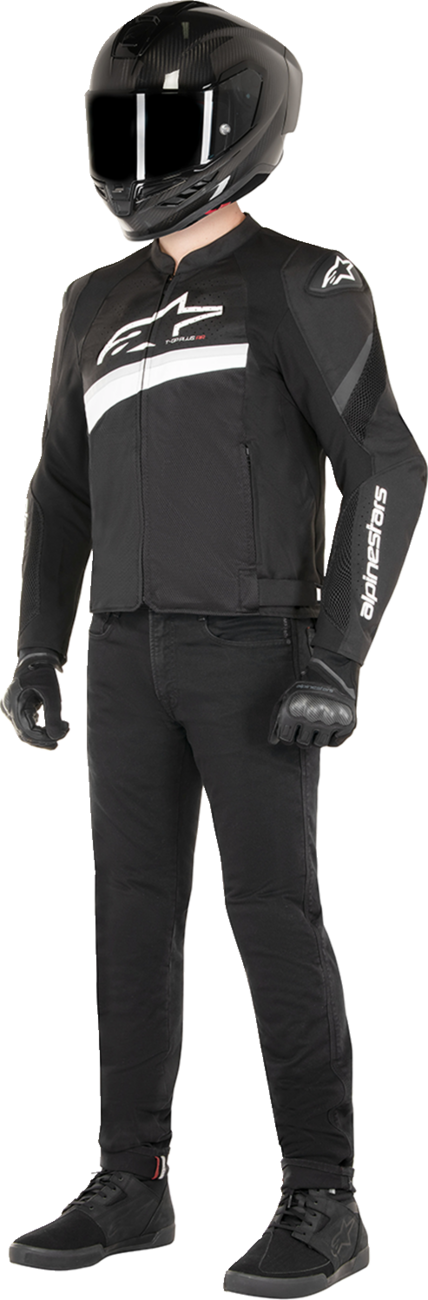 Alpinestars T-GP Plus R v4 Airflow Motorcycle Jacket - Black/White, Small (Part No. 3300624-12-S)