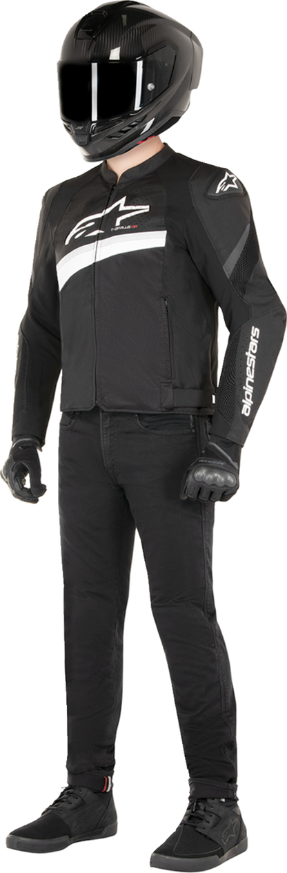 Alpinestars T-GP Plus R v4 Airflow Motorcycle Jacket - Black/White, Small (Part No. 3300624-12-S)