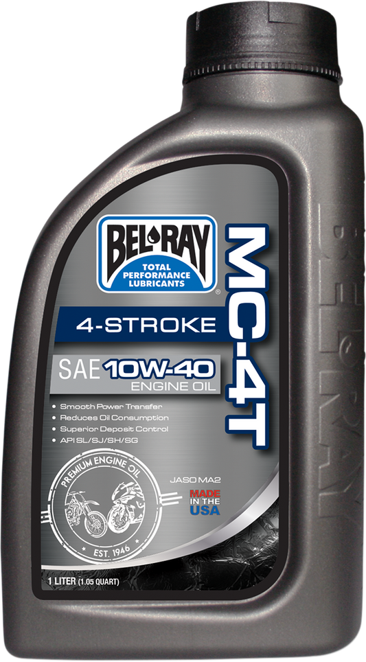 BEL-RAY MC-4T Mineral Oil 10W-40 Engine Oil - 1 Quart, Part Number 99401-BT1LA