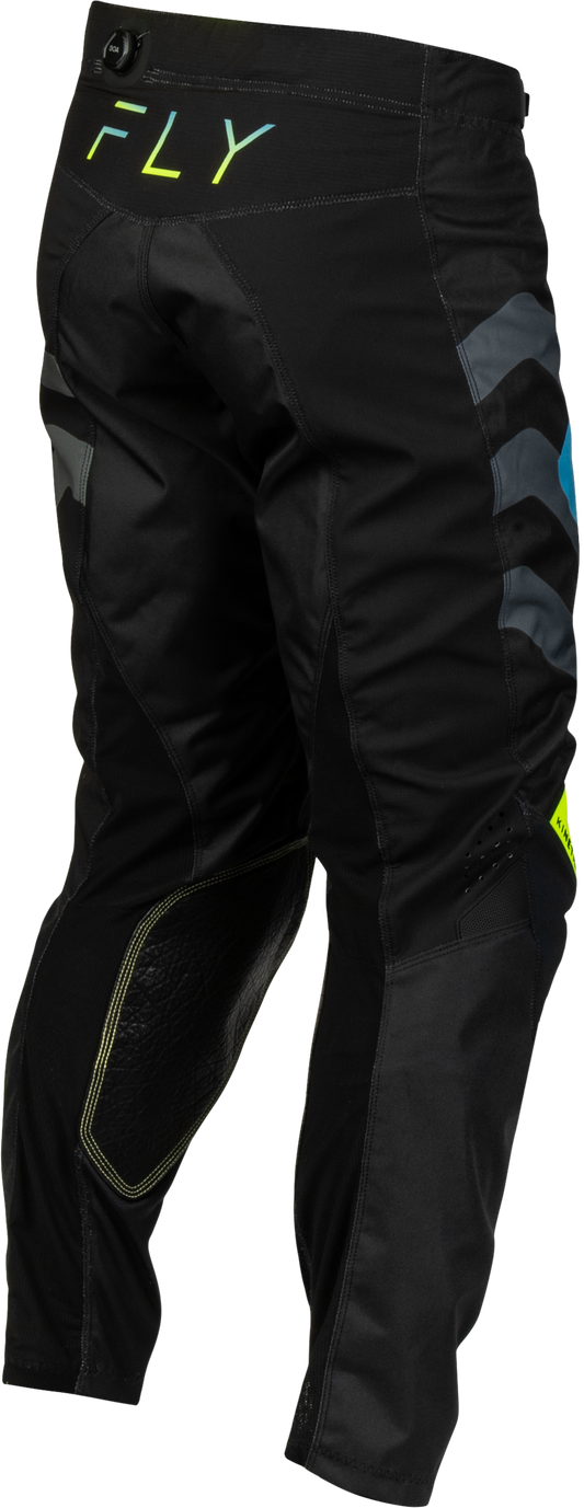 Kinetic Volt Pants Black/Grey/Teal/Yellow Sz 28