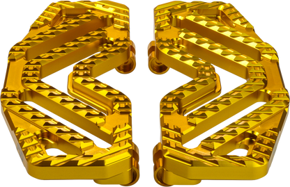 FLO MOTORSPORTS Savage Floorboards Gold V-800V5GLD for Enhanced Motorcycle Comfort and Style
