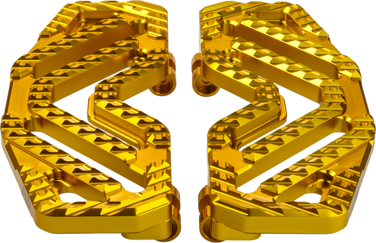 FLO MOTORSPORTS Savage Floorboards Gold V-800V5GLD for Enhanced Motorcycle Comfort and Style