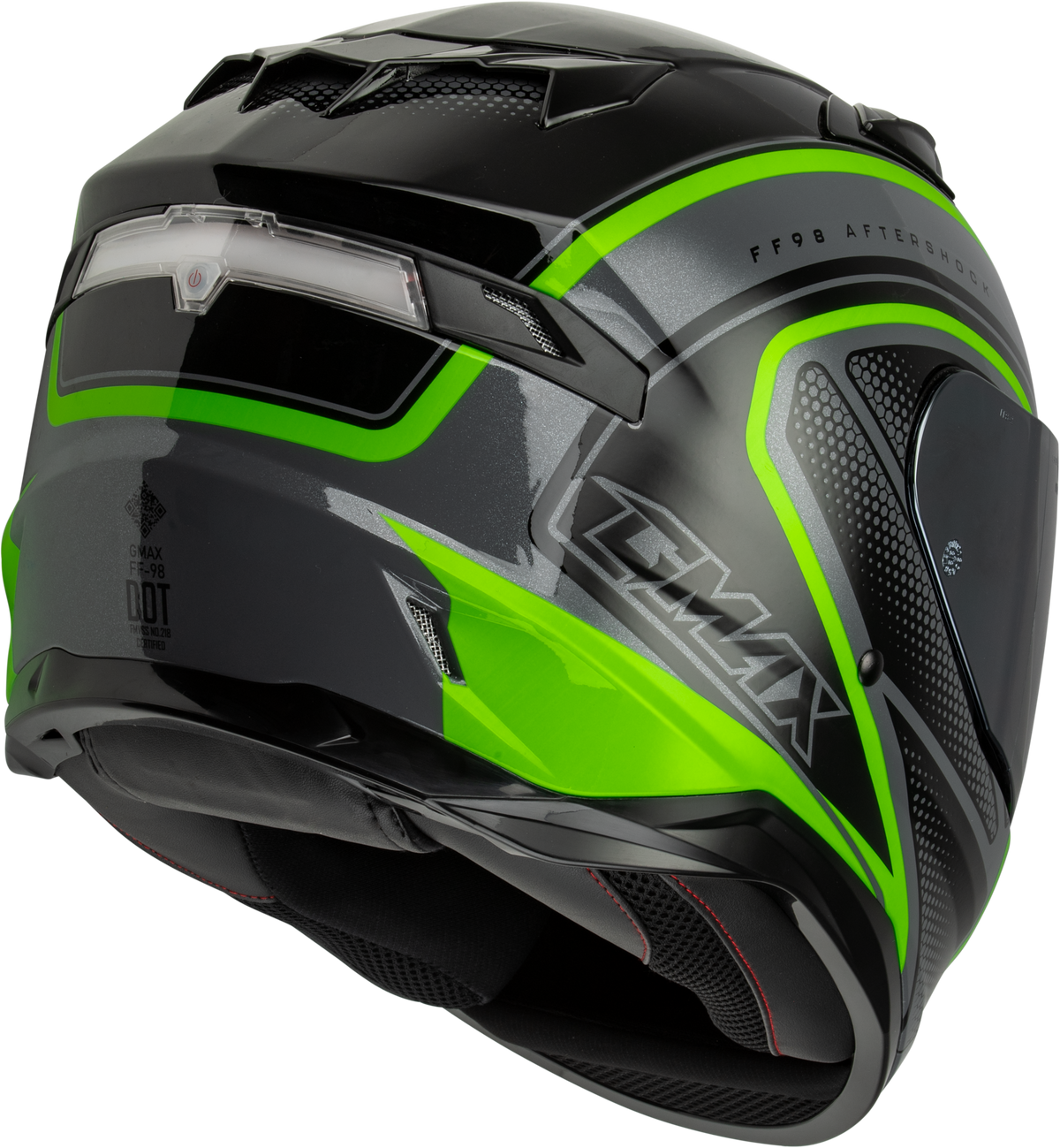 Ff 98 Aftershock Helmet Grey/Neon Green 2x
