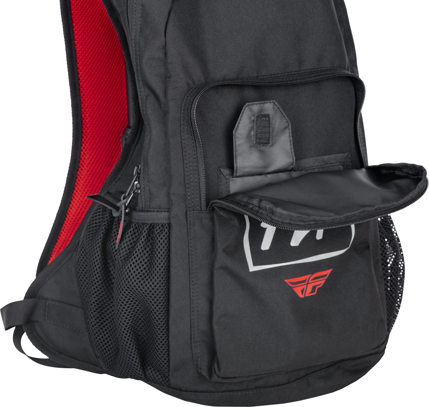 FLY Racing Jump Pack Backpack Black/Grey/Red - Durable Moto Gear Storage
