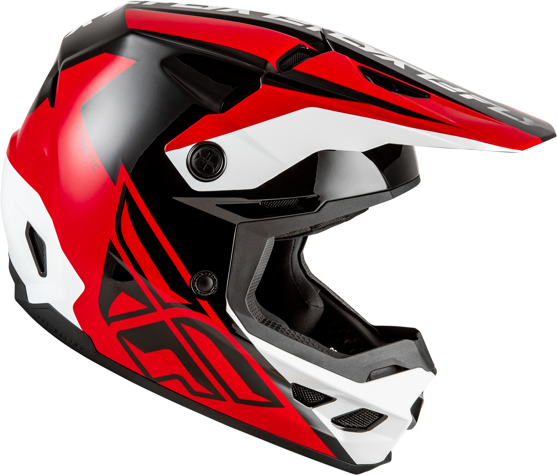 FLY Racing Kinetic Crest Helmet Red/Black/White - Model 73-86752X