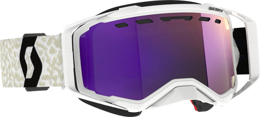 SCOTT Prospect Snowcross Goggle White/Black with Enhanced Purple Chrome Lens - Part 272846-1035316