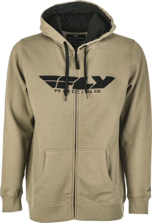 FLY RACING FLY CORPORATE ZIP UP HOODIE TAN/BLACK SM'SM