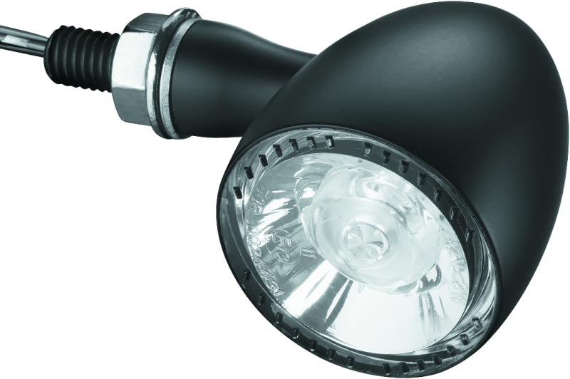 Kuryakyn Bullet 1000 White/Amber Clear Lens Satin Black Marker Lights – Part Number kur2555