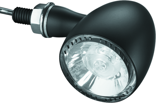Kuryakyn Bullet 1000 White/Amber Clear Lens Satin Black Marker Lights – Part Number kur2555