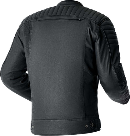 RST Brixton D3O Jacket Black Textile Sm – Heavy-Duty Wax Cotton Motorcycle Jacket with CE A-Rated Armor