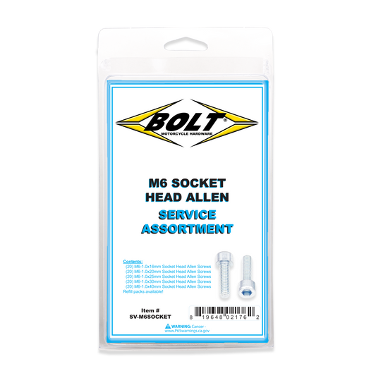 BOLT SV-M6SOCKET Smooth Socket Head Allen Bolt Assortment – 80 Piece Kit