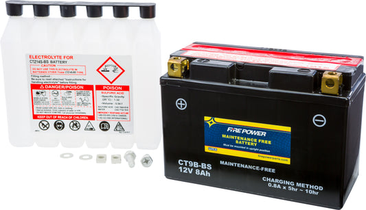 Fire Power CT9B-BS Maintenance Free Sealed 12V Battery for Yamaha YFM700 Raptor and Raptor SE