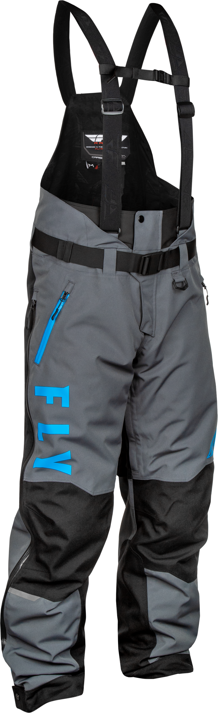 Fly Racing Carbon Bib Grey and Blue - Model 470-62052X