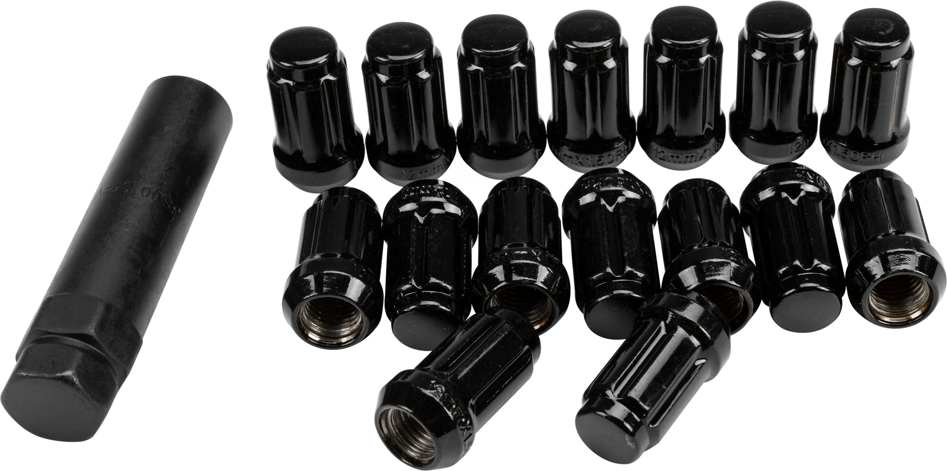 AWC RLUG-CS20B 12mm x 1.50 Lock Style Black Lug Nuts with Key for Polaris RZR Models