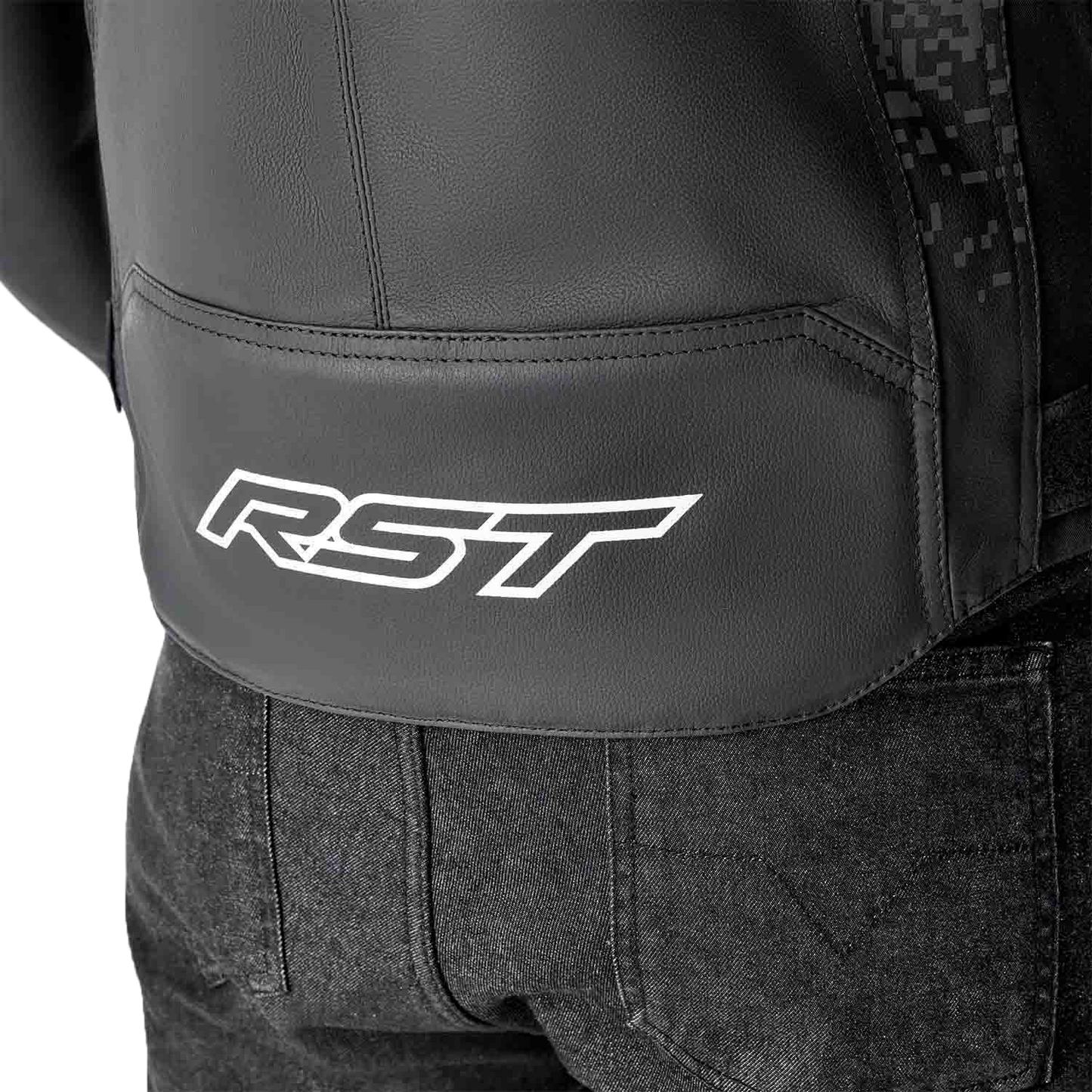 RST Supersport K D3O Leather Motorcycle Jacket - Black, Large