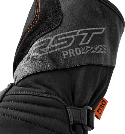 RST Artic D3O Waterproof Gloves - Black Textile, Medium (Part #103664BLK-09)