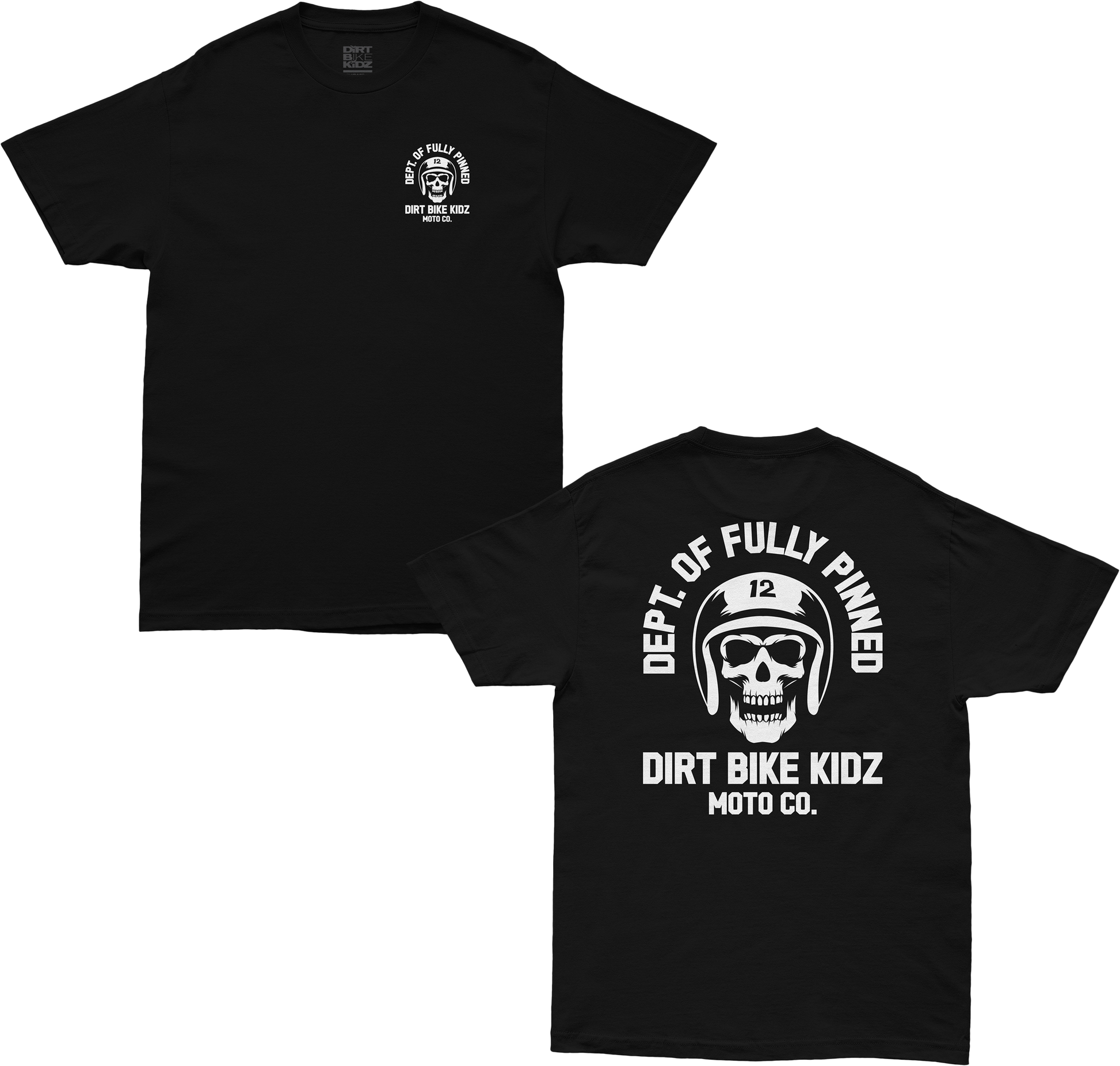 DBK Fully Pinned Tee Black 2X - 100% Cotton 6 oz Standard T-Shirt