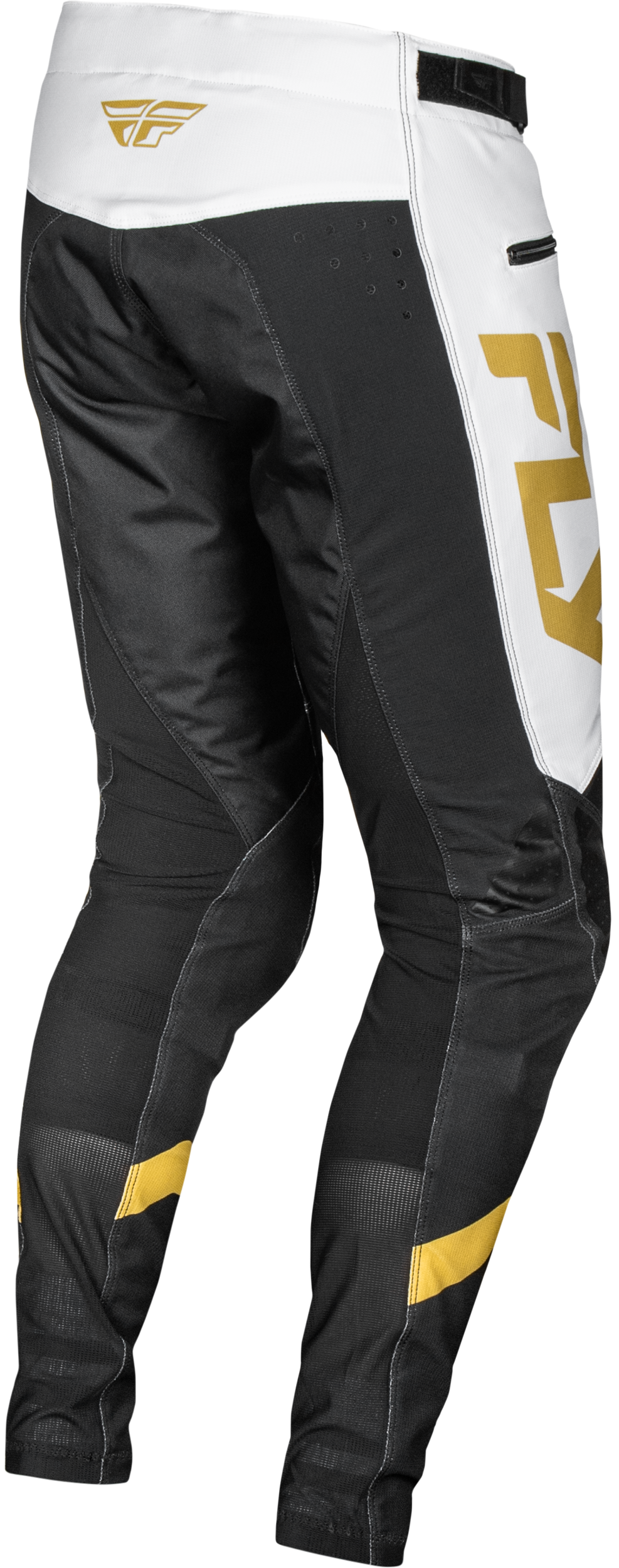 Fly Racing Rayce Bicycle Pants White/Black/Gold Size 32