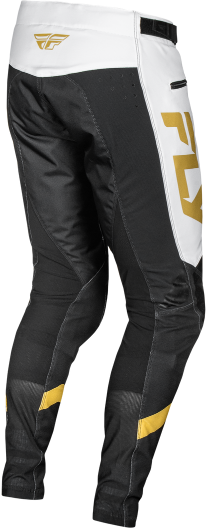 Fly Racing Rayce Bicycle Pants White/Black/Gold Size 32