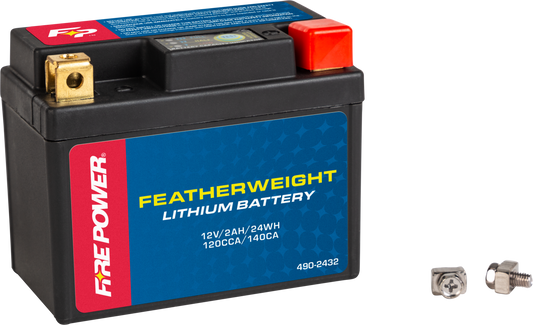 FIRE POWER Featherweight Lithium Battery LFP03L-B – 120 CCA, 12V / 24Wh for Honda and Suzuki Motorcycles