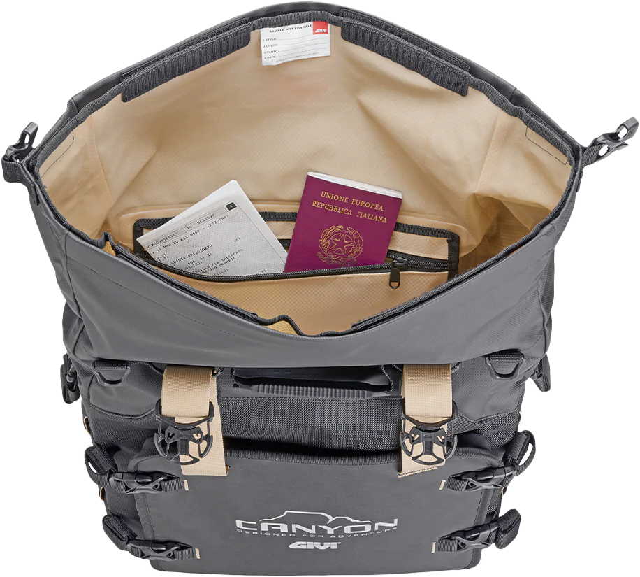 GIVI Canyon Advanced Saddlebags 25L for Enduro & Off-Road Motorcycles - Black (Part GRT720B)
