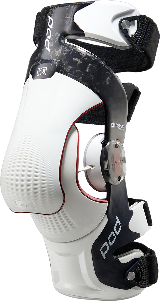 POD K8 3.0 Knee Brace Carbon Left Large - Lightweight & Adaptive Support with Impact Protection