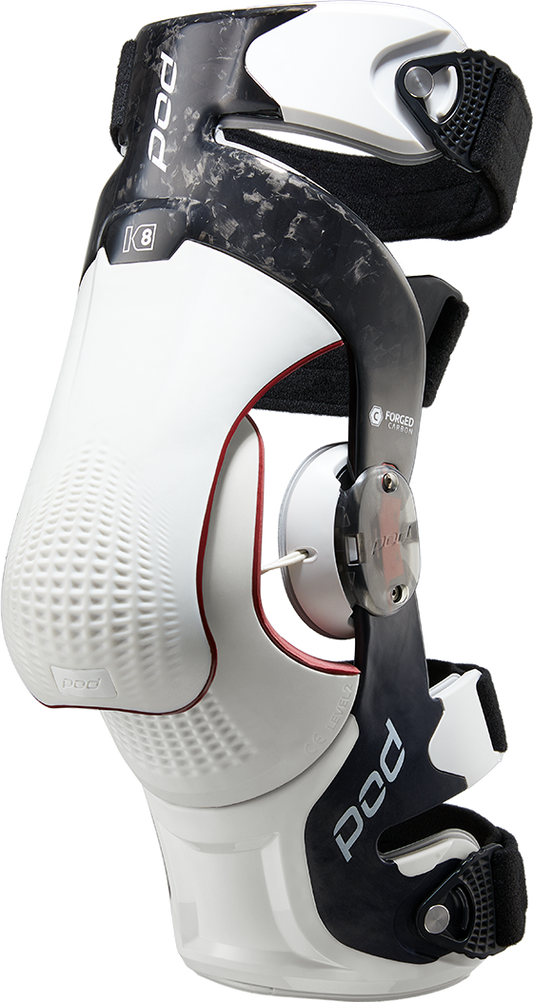POD K8 3.0 Knee Brace Carbon (Left) - Lightweight and Adaptive Support with Impact Protection