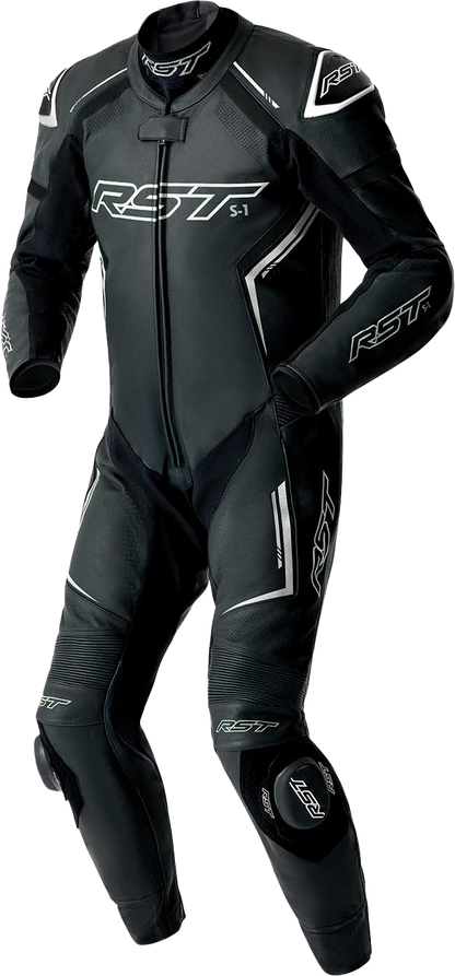 RST S1 D3o Suit Black and White Leather Motorcycle Suit - Part 103604WHI-42