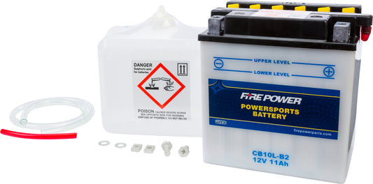 Fire Power CB10L-B2 Heavy Duty Motorcycle Battery with Acid Pack