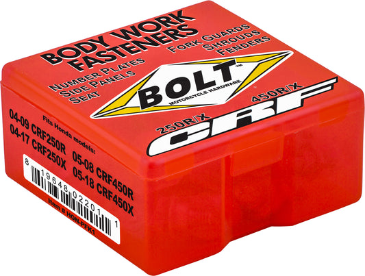 BOLT Honda Full Plastic Fastener Kit for CRF Models - Part Number HON-PFK1