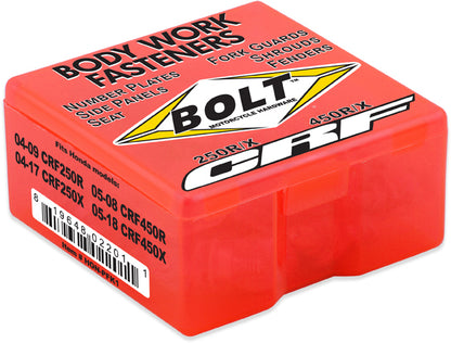 BOLT Honda Full Plastic Fastener Kit for CRF Models - Part Number HON-PFK1