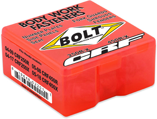 BOLT Honda Full Plastic Fastener Kit for CRF Models - Part Number HON-PFK1