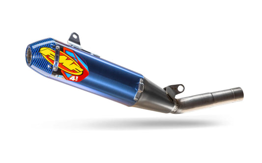 FMF Factory 4.1 RCT Exhaust with Titanium Canister and Blue Carbon Fiber End Cap