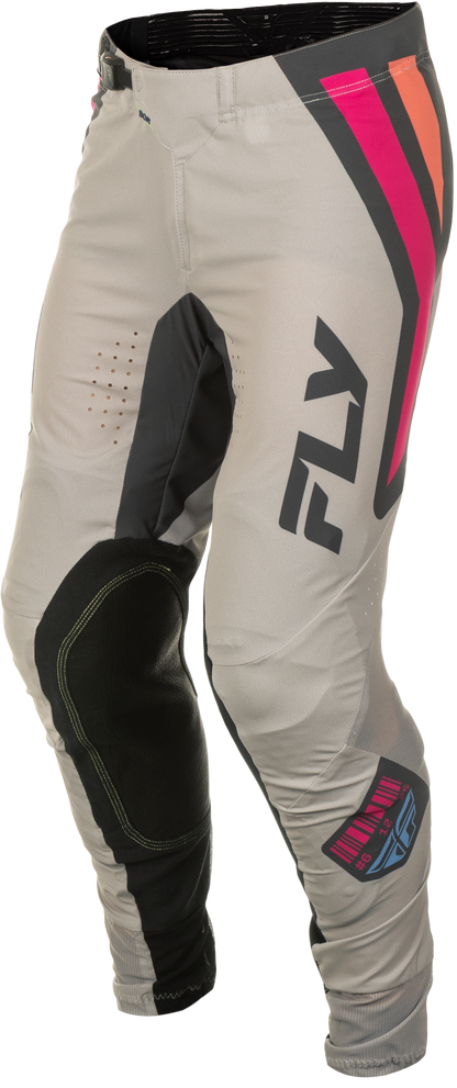 Fly Racing Lite Vice Pants Light Grey/Pink/Coral Size 30
