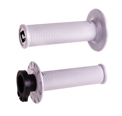 ODI MX V2 Lock On Grips No Waffle White (Pro Soft) – Easy Install, Secure Fit for MX Bikes
