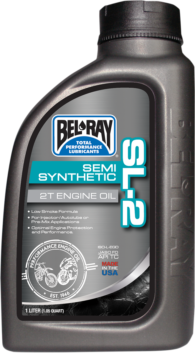 BEL-RAY SL-2 Semi-Synthetic 2T Oil - 1 Quart (Part #99460-B1LW)