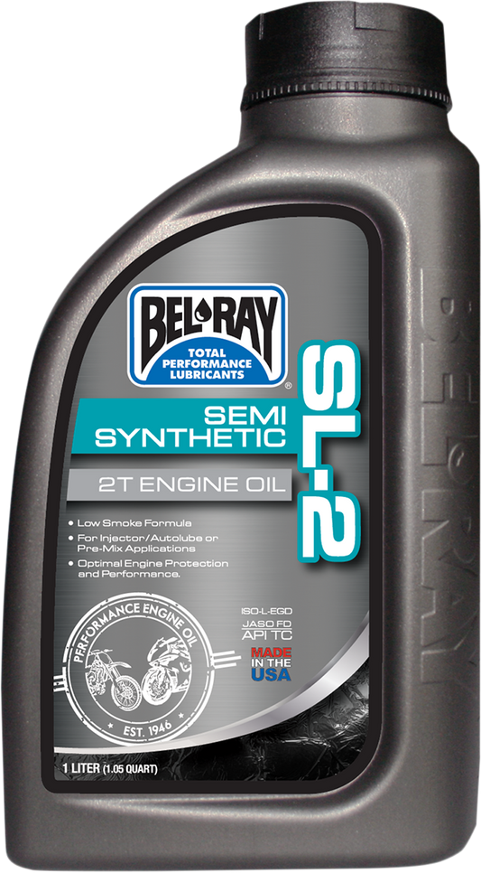 BEL-RAY SL-2 Semi-Synthetic 2T Oil - 1 Quart (Part #99460-B1LW)