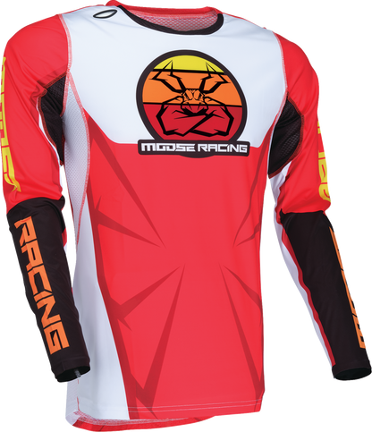 Moose Offroad Agroid Jersey 3XL - Red, Black & White with Breathable Mesh and Quick-Drying Fabric