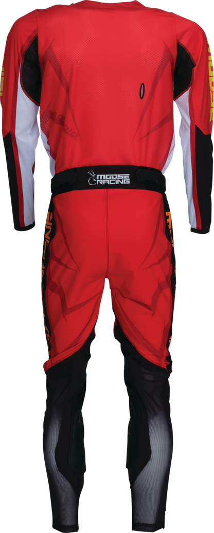 Moose Offroad Agroid Jersey 3XL - Red, Black & White with Breathable Mesh and Quick-Drying Fabric